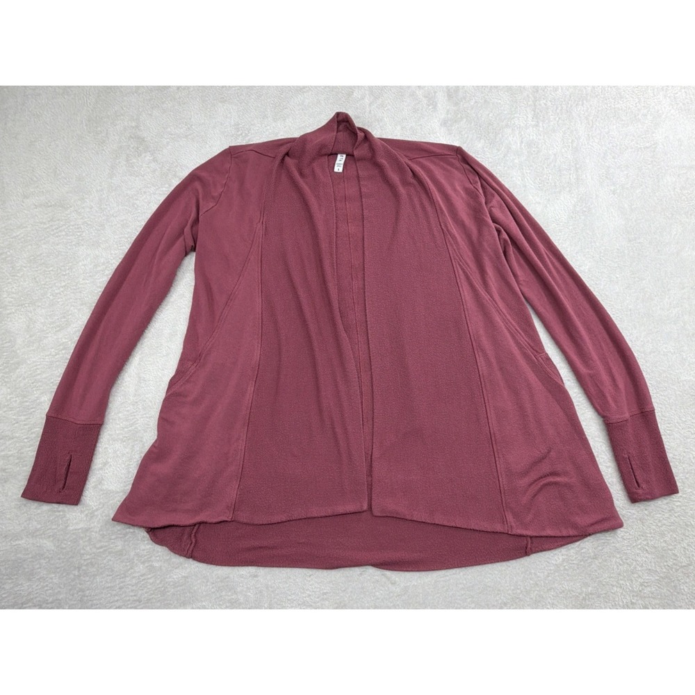Athleta Pranayama Wrap Cardigan Woman's Small Tawny Rose Yoga Athleisure Open